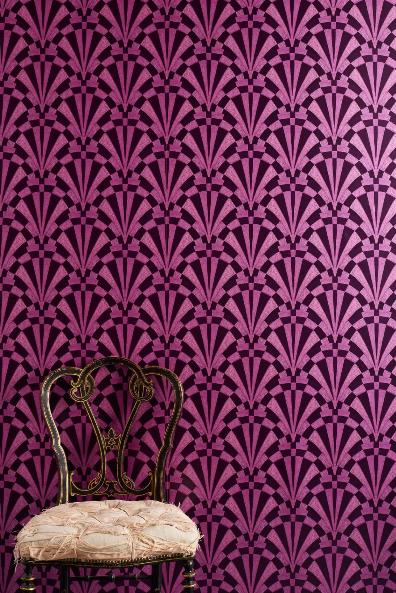 Cleo Purple Wallpaper Sample All Products Anna Hayman Designs